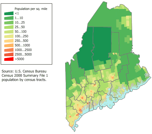 Map Of Maine And Canada. What is up with Maine?